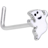 20G 7mm Happy Ghost Halloween L Shaped Nose Ring