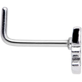 20G 7mm White Boo Halloween L Shaped Nose Ring