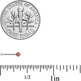 20G 1/4 Brown Matte 2mm Nose Bone