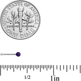 20G 1/4 Dark Purple Matte 2mm Nose Bone