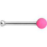 20G 1/4 Pink Matte 2mm Nose Bone