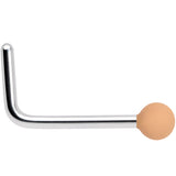 20G 7mm Tan Matte 2mm L Shaped Nose Ring