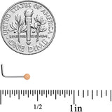 20G 7mm Tan Matte 2mm L Shaped Nose Ring