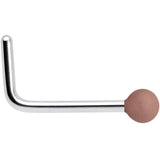 20G 7mm Brown Matte 2mm L Shaped Nose Ring