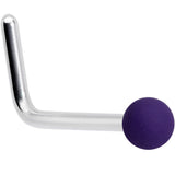 20G 7mm Purple Matte 2mm L Shaped Nose Ring