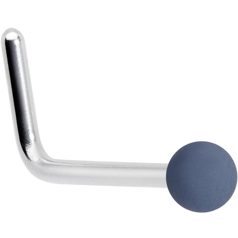 20G 7mm Dark Grey Matte 2mm L Shaped Nose Ring