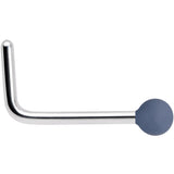 20G 7mm Dark Grey Matte 2mm L Shaped Nose Ring