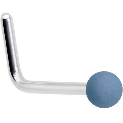 20G 7mm Light Grey Matte 2mm L Shaped Nose Ring