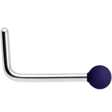 20G 7mm Dark Blue Matte 2mm L Shaped Nose Ring