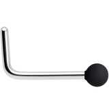 20G 7mm Black Matte 2mm L Shaped Nose Ring