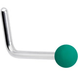 20G 7mm Teal Matte 2mm L Shaped Nose Ring