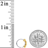 20G 5/16 Clear CZ Gem Gold Tone Flowers Nose Hoop