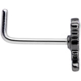 20G 7mm Black Green Mummy Halloween L Shaped Nose Ring