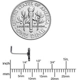 20G 7mm Black Green Mummy Halloween L Shaped Nose Ring