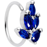 20G 5/16 Blue Gem Raindrop Nose Hoop