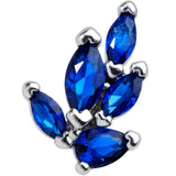 20G 5/16 Blue Gem Raindrop Nose Hoop