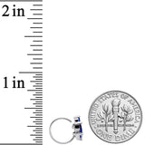 20G 5/16 Blue Gem Raindrop Nose Hoop