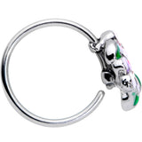 20G 5/16 Clear Gem Fanciful Flowers Nose Hoop