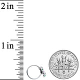 20G 5/16 Clear Gem Fanciful Flowers Nose Hoop