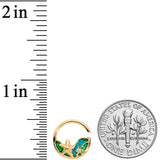 18G 3/8 Clear Gem Gold Tone Starfish Nautical Closure Ring
