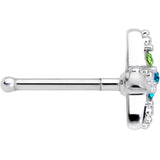 20G 5/16 Blue Green Gem Glam Starfish Nose Bone