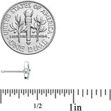 20G 5/16 Blue Green Gem Glam Starfish Nose Bone