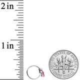 20G 5/16 Red Gem Exotic Flower Nose Hoop