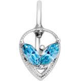 20G 5/16 Aqua Gem Alien Nose Hoop