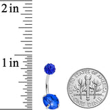 Blue Faux Turquoise Disco Ball Belly Ring