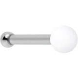 20G 1/4 White Matte 2mm Nose Bone