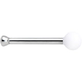 20G 1/4 White Matte 2mm Nose Bone