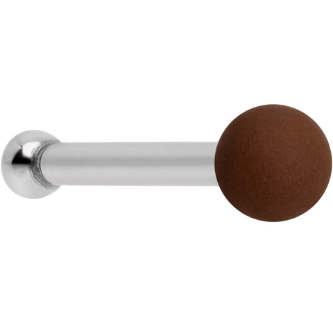 20G 1/4 Dark Brown Matte 2mm Nose Bone