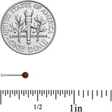 20G 1/4 Dark Brown Matte 2mm Nose Bone
