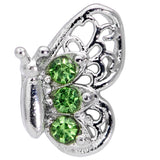 20G 5/16 Green Gem Lacy Butterfly Nose Hoop