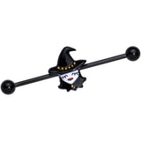 14G Black Goth Witch Halloween Industrial Barbell 38mm