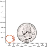 20G 5/16 Clear Gem Rose Gold Tone Glam Butterfly Flower Nose Hoop