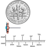 20G 1/4 Aqua Gem Rose Gold Tone Renaissance Nose Bone