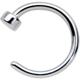 20G 1/4 Simple Disc Nose Hoop