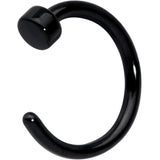 20G 1/4 Black Simple Disc Nose Hoop