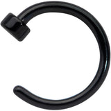 20G 1/4 Black Simple Disc Nose Hoop