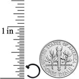 20G 1/4 Black Simple Disc Nose Hoop