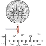 20G 1/4 Green Gem Rose Gold Tone Evening Star Nose Bone