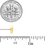 20G 1/4 Clear CZ Gem Gold Tone Circle Heart Nose Bone Set of 3