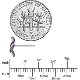 20G 1/4 Clear Gem Purple Iris Nose Bone