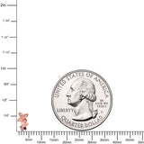 20G 1/4 Clear Gem Rose Gold Hue Butterfly Flower Nose Ring Screw