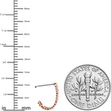 20G 1/4 Rose Gold Tone All Linked Up Faux Hoop L Shape Nose Ring