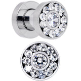 4G Clear Gem Concentric Circles Screw Fit Plug Set