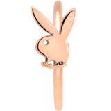 20G 5/16 Rose Gold Tone Licensed Playboy Bunny Nose Hoop