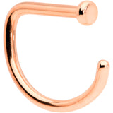 18G 5/16 Rose Gold Tone Grade 23 Titanium D Shape Nose Hoop