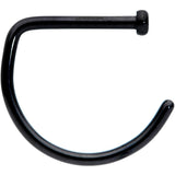 18G 3/8 Black G23 Implant Grade Titanium D Shape Nose Hoop
